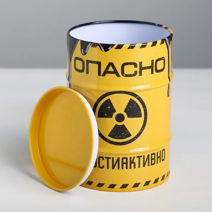 Подарочная банка - бочка «опасно»