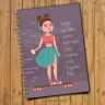 Блокнот именной skate-girl